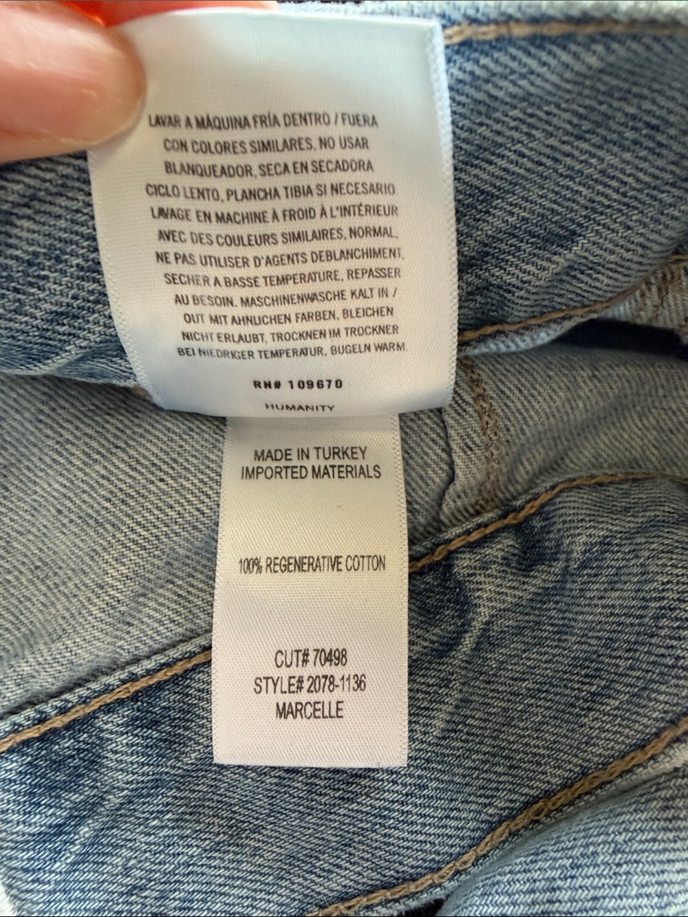 CITIZENS OF HUMANITY Marcelle Low Rise Cargo Jeans Blue Designer Sz 30 - Picture 14 of 16